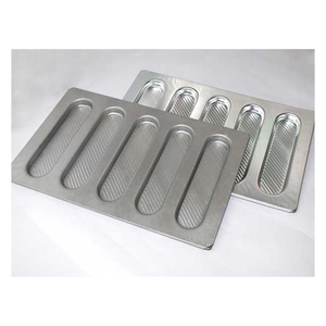 Premium Quality Washable and Oven Safe and Durable Baking Dishes & Pans 5 Cavities Industrial Food Grade <b>Hot</b> <b>Dog</b> <b>Tray</b> - Product Image 1