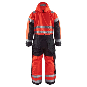 Combinaison de travail 100% coton pour hommes, haute visibilité, orange, vêtements de travail de sécurité, combinaison de chantier avec bande réfléchissante - Product Image 5