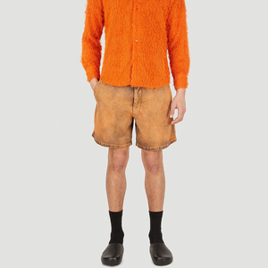 Pantalones Cortos de Algodón Vintage OEM con Efecto Desgastado, Estampado Personalizado, Estilo Urbano, Efecto Desteñido por el Sol para Hombre - Product Image 2