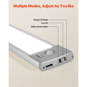 2 Luci LED con Sensore di Movimento, Ricaricabili, per Armadi, Funzionamento a Batteria, con Telecomando e Connessione Wi-Fi - Product Image 3