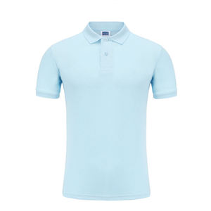 Polo en tricot à manches courtes pour homme, couleur unie, coupe classique, style décontracté, violet - Product Image 3