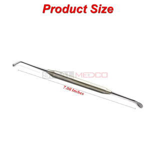 Osteotome Periotome Bone Spoon Graft Packer 4mm Manual German Stainless Steel Dental Periodontal Surgical Instruments - Product Image 2