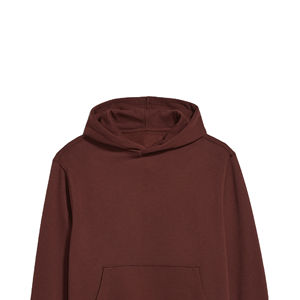 Sweat-shirt à capuche bordeaux pour homme, coupe classique, en molleton de coton, décontracté, avec poches, pour l'automne - Product Image 5