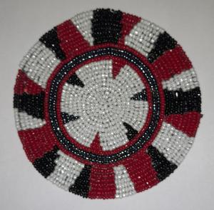 Manteles Individuales Redondos Hechos a Mano con Cuentas, Tejidos y Bordados con Técnica Jacquard de Algodón, Antideslizantes, Lavables, Ecológicos, con Diseño de Plantas para el Hogar - Product Image 3