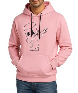 Sweat à capuche pour homme, imprimé personnalisable, respirant, avec poche, design extérieur confortable, en coton mélangé polaire 320g, pour l'hiver - Product Image 1