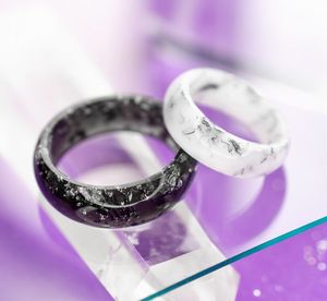 Anillos de Resina Hechos a Mano para Mujer, Anillos de Diseño Coloridos, Joyería Artística Única, Anillo Ajustable Ligero - Product Image 3