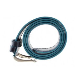 Cinturón de Cuero Azul para Hombre de Marca Famosa con Borde Azul Claro, Alta Calidad, 4 cm de Ancho, 6 Piezas por Caja para Exportación - Product Image 5