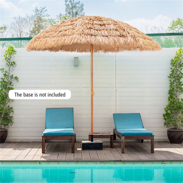8 patio umbrella with wooden pole Best Choice Products Woodgrain Pattern 10ft 3-Tier Solar w/ 24 LED Lights, Tilt though please note that the base is not included. Galtech 7.5 Ft. Octagonal Hardwood