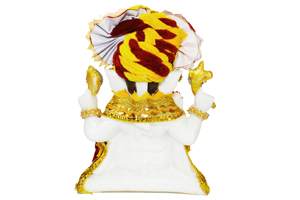 Ídolo de Ganesha de Mármol Hecho a Mano, Figura Religiosa Tradicional Art Deco para Decoración de Mesa en Diwali y Bodas - Product Image 3