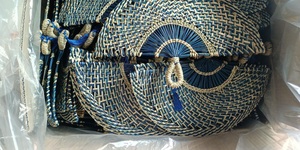 Handmade Bamboo Palm Leaf <b>Fans</b> Vintage Style Colorful <b>Hand</b> <b>Fans</b> for Wedding Gifts - Product Image 4