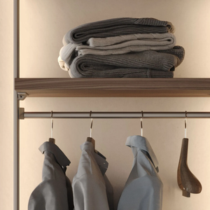 Armoire de chambre à coucher en bois sur mesure JY Project, style européen moderne, pliable, RTA, dressing avec étagères réglables, pour hôtel et villa - Product Image 4