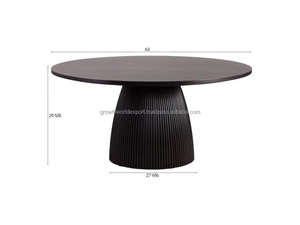 Table basse moderne compacte pour balcon et salon, meuble minimaliste en bois de manguier avec garantie de 1 à 3 ans - Product Image 5