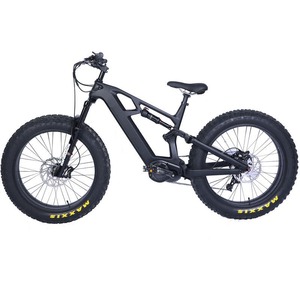 Vélo électrique de ville à suspension intégrale avec pneus larges, moteur central Bafang M620 48V 1000W, vélo électrique en fibre de carbone - Product Image 6