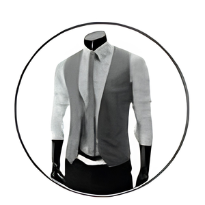 Chaleco de Negocios Profesional Corporativo para Hombre, Cuello en V, Ajustado, con Bolsillos, Botones y Cremallera, Antiarrugas, de Poliéster/Algodón - Product Image 2