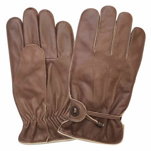 Gants de sécurité en cuir, gants de conduite en cuir chauds et coupe-vent pour l'hiver, gants unisexes durables en gros - Product Image 3