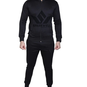 Conjunto Deportivo Ligero 2 en 1 con Capucha Negra para Hombre, Sudadera con Cierre Completo y Pantalones Deportivos de Secado Rápido, Corte Regular, Ropa Deportiva para Otoño - Product Image 2