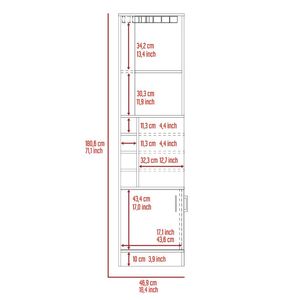 Mueble Bar Seattle para Ocho Botellas con Estantes Abiertos Grandes y Dos Compartimentos - Product Image 3