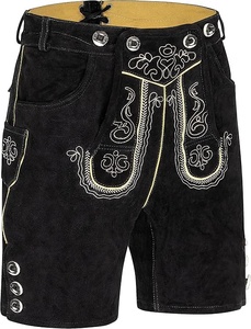 BAVARIAN <b>SHORTS</b> LEDERHOSEN SUEDE LEATHER TRACHTEN <b>MEN</b> WEARS OKTOBERFEST <b>SHORT</b> - Product Image 4