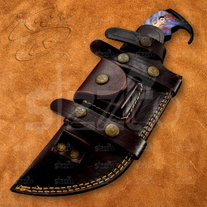 Cuchillo de Resina Pinecone Forward Bite con Recubrimiento de Polvo Negro, Acero D2, Espalda Recta, 5mm de Grosor, para Supervivencia y Tácticas de Bushcraft - Product Image 5
