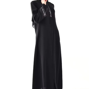 Ethnic <b>Abaya</b> Maxi Frock Style Fashion <b>Plain</b> Turkish Muslim Islamic Wear Eid Ramadan Collection Polyester Made Customized Abayas - Product Image 4