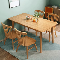 Ensemble de table à manger rectangulaire extensible en bois ZF Global Export, 6 chaises, design moderne, plateau résistant aux rayures, pour intérieur