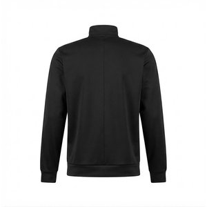 High Seeling Custom Logo Men's Black Full Zip Tracksuit <b>Set</b> <b>Knitted</b> Polyester Casual Autumn Wear Breathable Stand Collar Joggers - Product Image 4