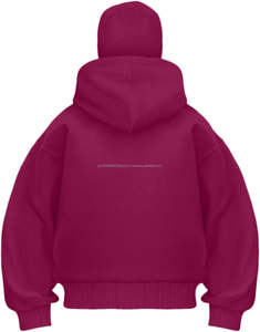 Sweat à capuche en polaire avec fermeture éclair et broderie personnalisée, avec cache-visage, unisexe, streetwear d'hiver, mode en gros, 100% coton - Product Image 3