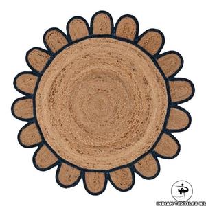 Hot Selling Product Modern Round Braided Jute <b>Rug</b> Handmade Geometric Design Floor Covering Direct From Factory ITHL - Product Image 2
