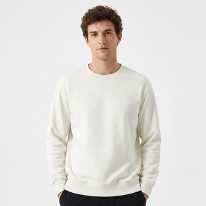 Suéter de Punto Unisex con Cuello Redondo, Color Sólido, Corte Holgado, Estilo Casual para Invierno, Blanco, Poliéster/Algodón - Product Image 6