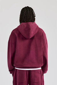 2026 <b>Top</b> Trending <b>Men's</b> Maroon <b>Zip</b>-<b>Up</b> Hoodie Oversized Fleece Cotton Casual Flame Logo Front Print Autumn Wear Use for sale - Product Image 5