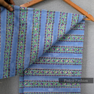Tela Étnica a Rayas Ligera, 100% Algodón Tejido, Textil de Jaipur al por Mayor para Ropa de Niñas y Niños - Product Image 2