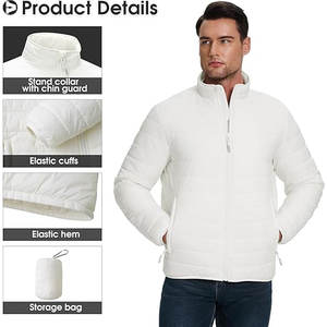 Veste matelassée pour homme, directement de l'usine, isolée et pliable, pour l'automne, l'hiver et le printemps, avec poignets et ourlet élastiques, plusieurs poches - Product Image 4
