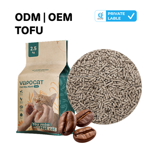Litière pour chat en tofu, agglomération rapide, 99% sans poussière, contrôle des odeurs, fabriquée au Vietnam - Product Image 1
