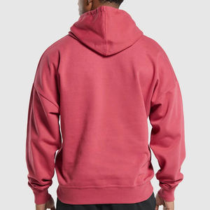 Sudadera con Capucha Extra Grande para Hombre, de Forro Polar, 100% Algodón, Teñido Liso, Transpirable, Personalizable en Talla, Logotipo y Color, con Hombros Caídos - Product Image 3