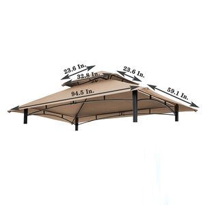 8x5 piedi Beige a doppio piano per tenda da barbecue copertura di ricambio tettoia per Gazebo e pergolato griglia - Product Image 3
