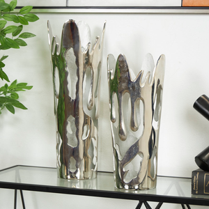 Ensemble de vases de table modernes en acier inoxydable, résistants à la rouille, porte-fleurs décoratif, design contemporain, ornement pour la maison et les mariages - Product Image 4