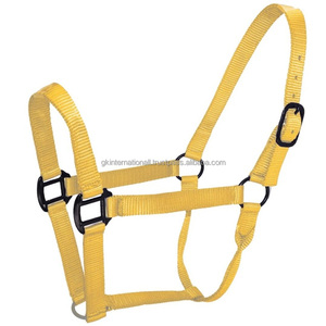 Cabestro de caballo de nailon de doble capa de calidad superior versátil en tres colores vibrantes y herrajes negros ajustables - Product Image 4