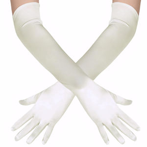 Guantes de novia a la moda para mujer, ligeros, elásticos, de poliéster de alta calidad, con protección solar, tamaño personalizado, hasta la muñeca. - Product Image 1