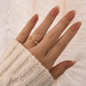 Anillo de Compromiso Clásico de Eternidad con Corte Redondo Abierto de Moissanita 925 de 1.3 Quilates, Chapado en Oro Rosa sobre Plata de Ley para Mujer - Product Image 5