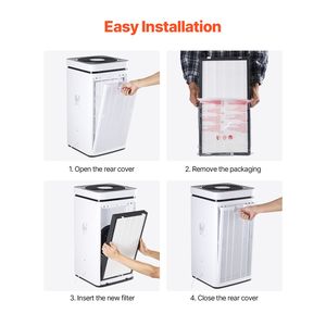 Filtro di Ricambio Compatto e Leggero per Purificatore d'Aria H13, 2-in-1 in Tessuto Non Tessuto, Facile Installazione Elettrica - Product Image 5