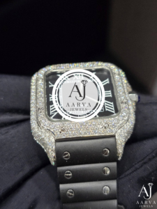 Montre mécanique automatique carrée Aarva Jewels Iced Out pour homme, bijoux de luxe hip-hop - Product Image 2