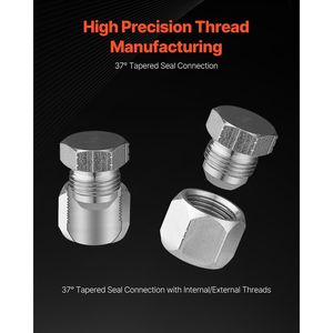 Kit di 72 Raccordi Idraulici JIC per Uso Industriale, Set Completo di Accessori per Tubi e Condotti - Product Image 3