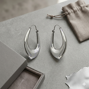 Artpalace 925 <b>Silver</b> <b>Hoop</b> Teardrop Unisex Fashion Earrings Simple Casual Plain Elegant Style Accessory - Product Image 1