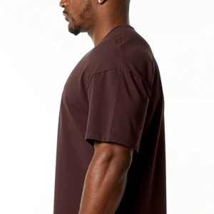 T-shirt Homme en Coton 100% de Qualité Supérieure, Respirant, Coupe Ample, Impression Logo Personnalisé, Couleur Personnalisée, Style Long d'Été, Tricoté - Product Image 5