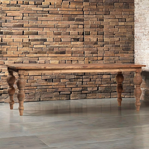 خشب صلب كبير بأرجل مستديرة للفنادق المنزلية فيلا لغرفة الطعام - Product Image 1