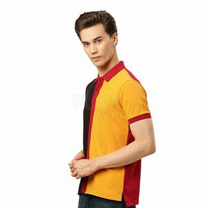 T-shirts polo pour hommes OEM 2024 vente en gros de vêtements de fitness à manches courtes en coton à séchage rapide Logo personnalisé et services de marque - Product Image 2