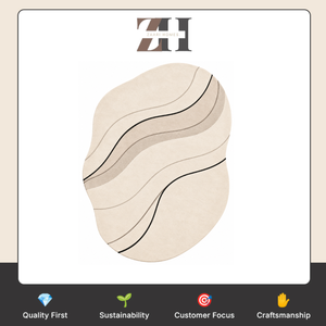 Alfombra de Lana Saanjh Flow, Hecha a Mano, Diseño Abstracto, Alfombra de Lana Premium Hecha a Mano, Alfombra de Diseño Artesanal - Product Image 6
