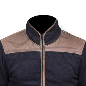 Veste polaire bleue pour homme, col montant, fermeture éclair, manches longues, coupe-vent, chaude, décontractée, entièrement zippée, pour l'hiver - Product Image 3