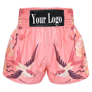 Pantalones Cortos de Muay Thai para Adultos Unisex, Ligeros, Transpirables, Elásticos, Estampados en Color Sólido, 100% Poliéster, Último Estilo - Product Image 1