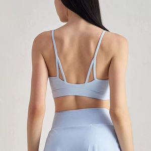 Soutien-gorge de sport pour femme grande taille à col carré, maintien élevé, respirant, pour yoga, gym, fitness, entraînement, avec coussinets amovibles, haut de sport - Product Image 6